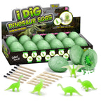 Glow-in-the-Dark Dinosaur Egg Dig Kits – 12 Pack