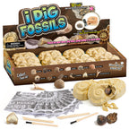 Gamerside Fossil Digging Kit, 12 Real Fossils & Dino Bones & Mess-Free Mat