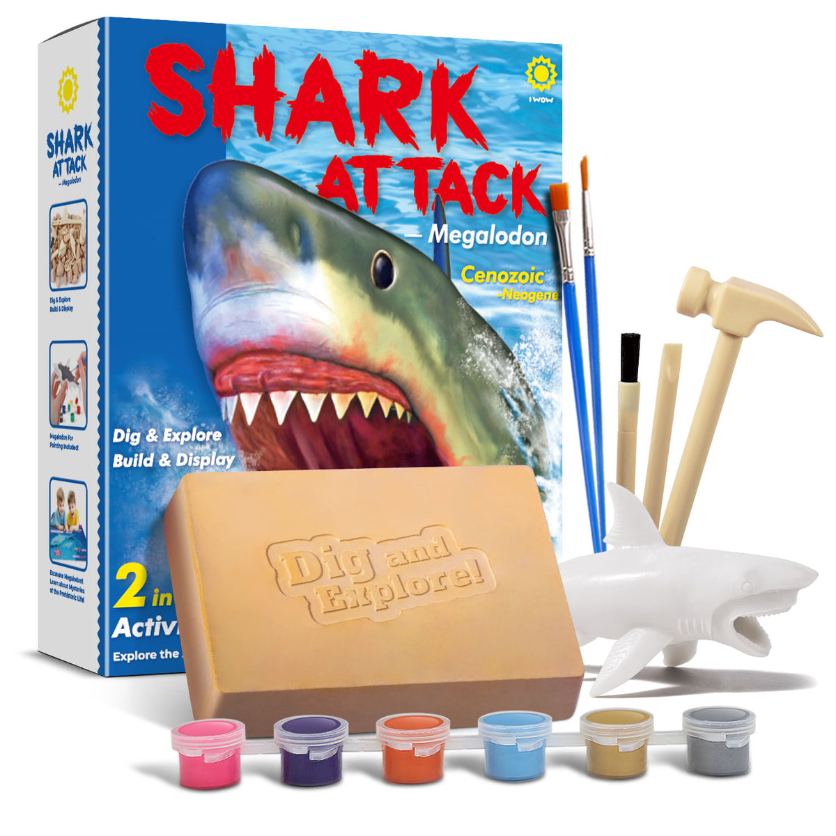 Shark Attack Megalodon Dig & Build Activity Kit
