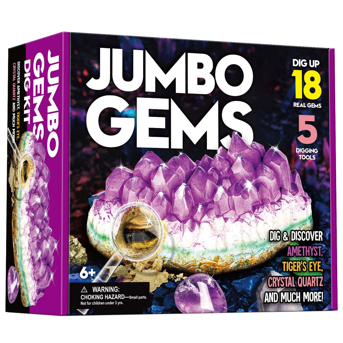 Jumbo Gems Dig Kit – 18 Real Gems