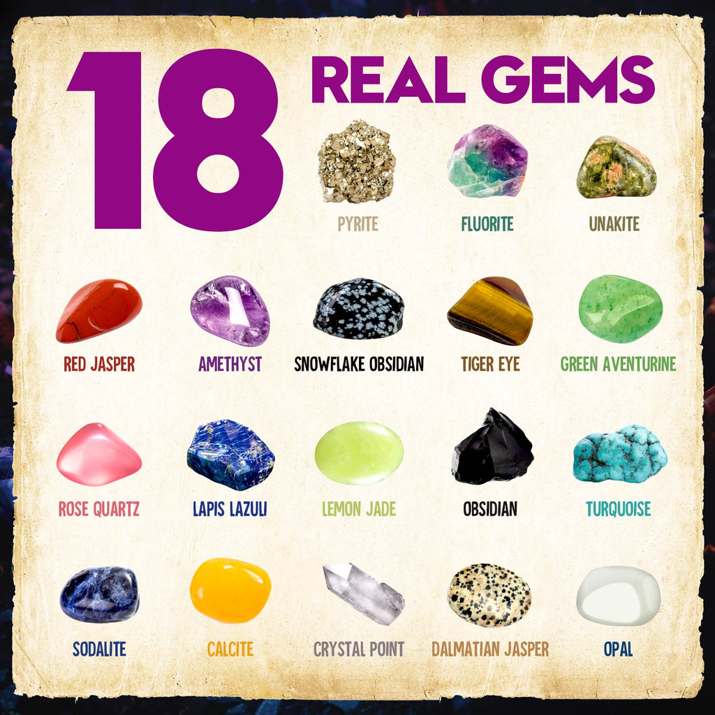 Jumbo Gems Dig Kit – 18 Real Gems