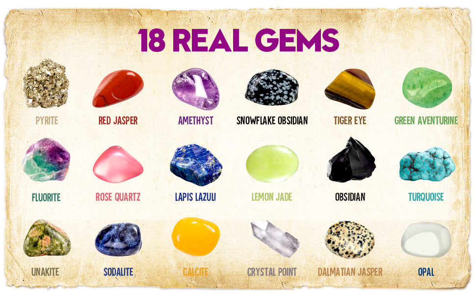 Jumbo Gems Dig Kit – 18 Real Gems
