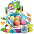 Dino Bath Bombs for Kids – 6 Egg Fizz Bombs + T-Rex Bonus