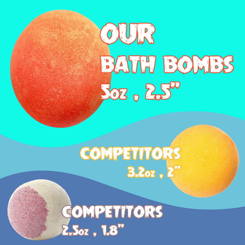 Dino Bath Bombs for Kids – 6 Egg Fizz Bombs + T-Rex Bonus