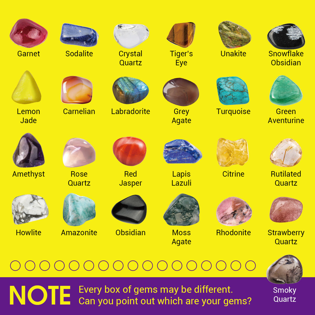Piano Potato Rocks Collection 25PCS Rock and Mineral, STEM Geology Toy 6-12