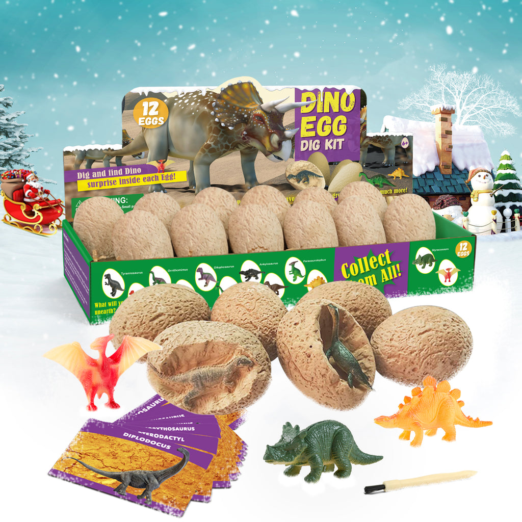 Dinosaur Egg Dig Kit – 12 Eggs with Dinosaur Figures