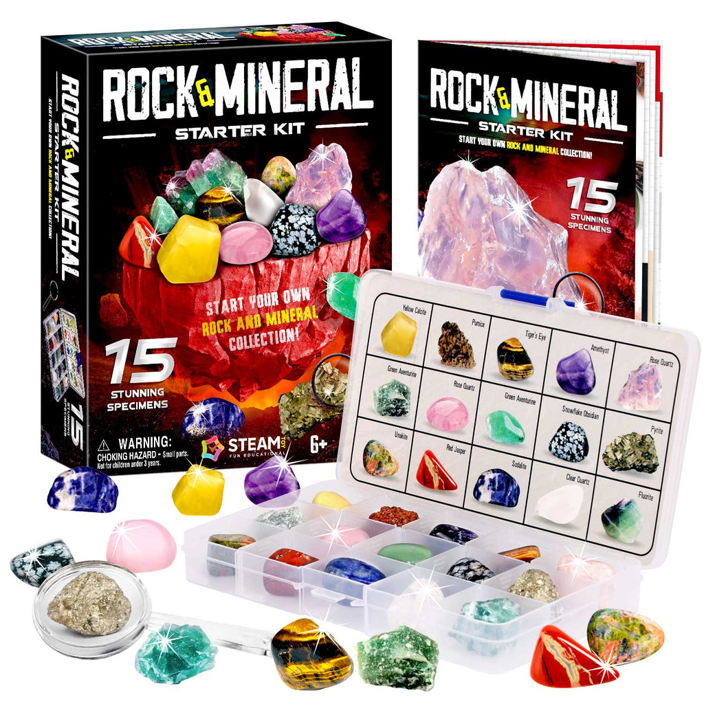 Piano Potato Rock & Mineral Starter Kit - 15 Specimens with ID Sheet