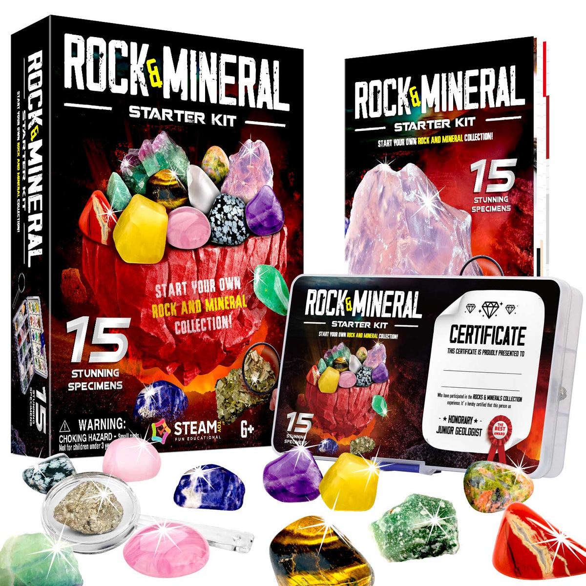 Piano Potato Rock & Mineral Starter Kit - 15 Specimens with ID Sheet