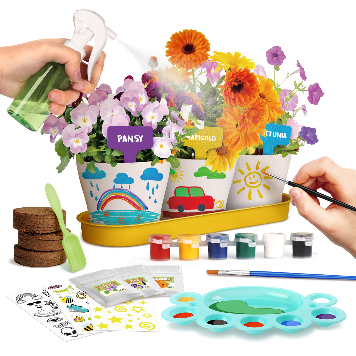 Piano Potato Paint & Plant Flower Growing Kit for Kids – DIY Garden Craft Set