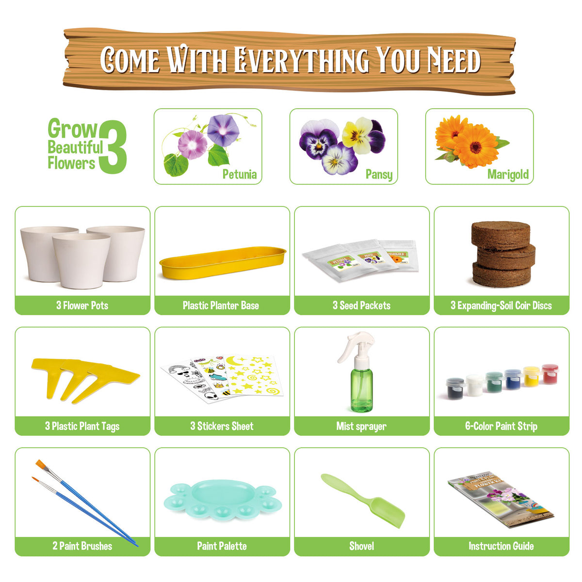 Piano Potato Paint & Plant Flower Growing Kit for Kids – DIY Garden Craft Set