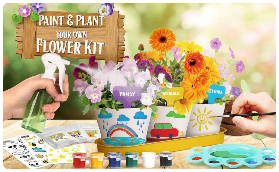 Piano Potato Paint & Plant Flower Growing Kit for Kids – DIY Garden Craft Set