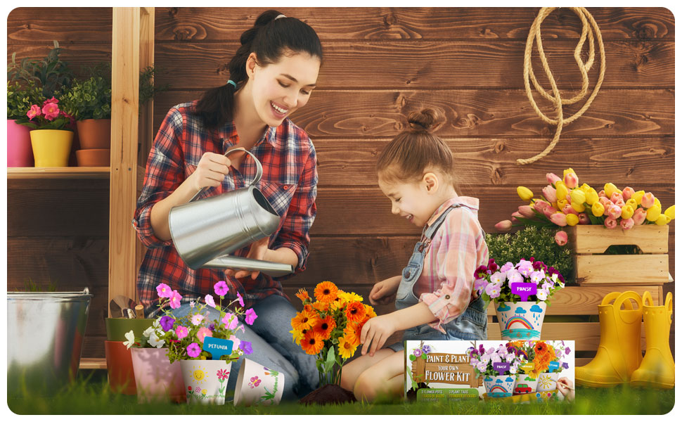 Piano Potato Paint & Plant Flower Growing Kit for Kids – DIY Garden Craft Set