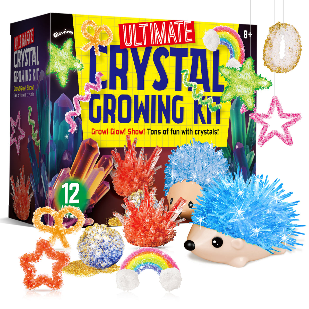 Piano Potato Crystal Growing Kit - 12 Crystal Shapes STEM Science Set