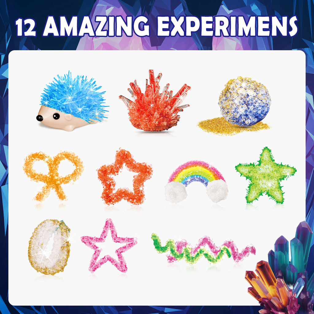 Piano Potato Crystal Growing Kit - 12 Crystal Shapes STEM Science Set