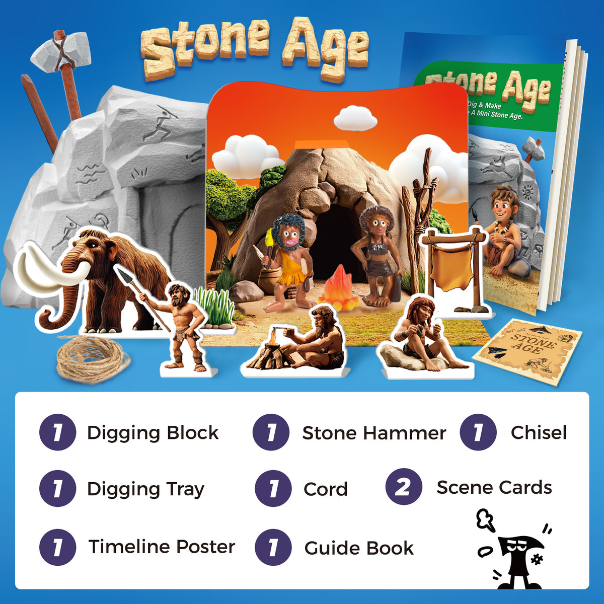Stone Age Dig & Make Educational Kit