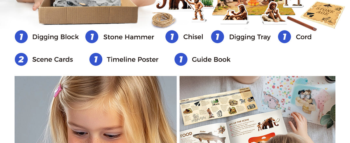 Stone Age Dig & Make Educational Kit