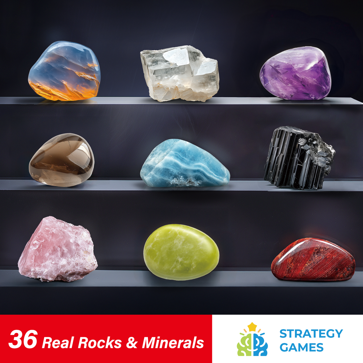 Rocky Bingo – 36 Rocks & Minerals Collection Game