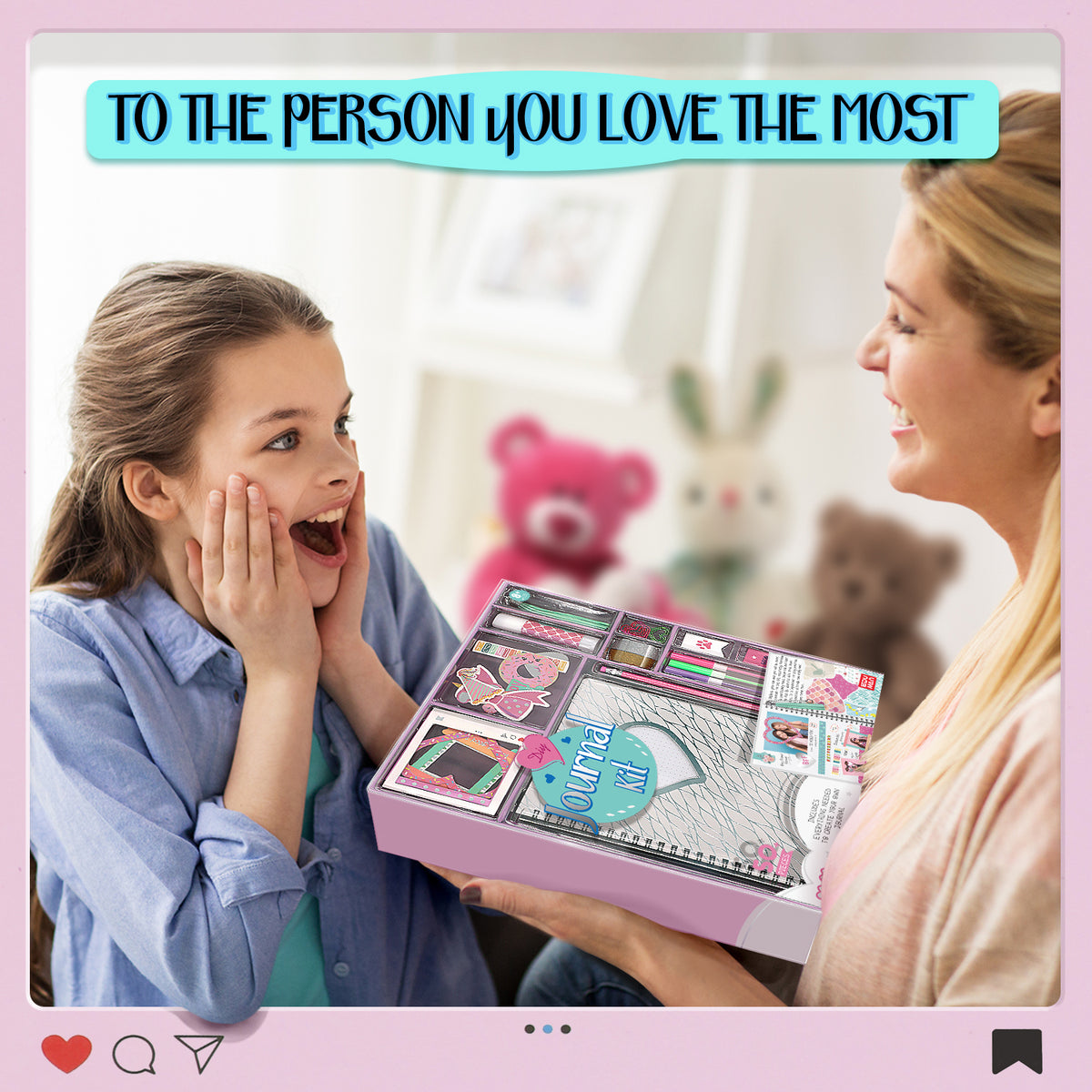 Piano Potato DIY Journal Kit for Girls 8-14 - 130+ Piece Scrapbook Craft Set