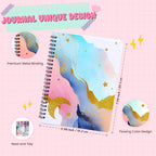 Piano Potato DIY Journal Kit for Girls 8-14, 130+ Pcs Scrapbook Craft Set
