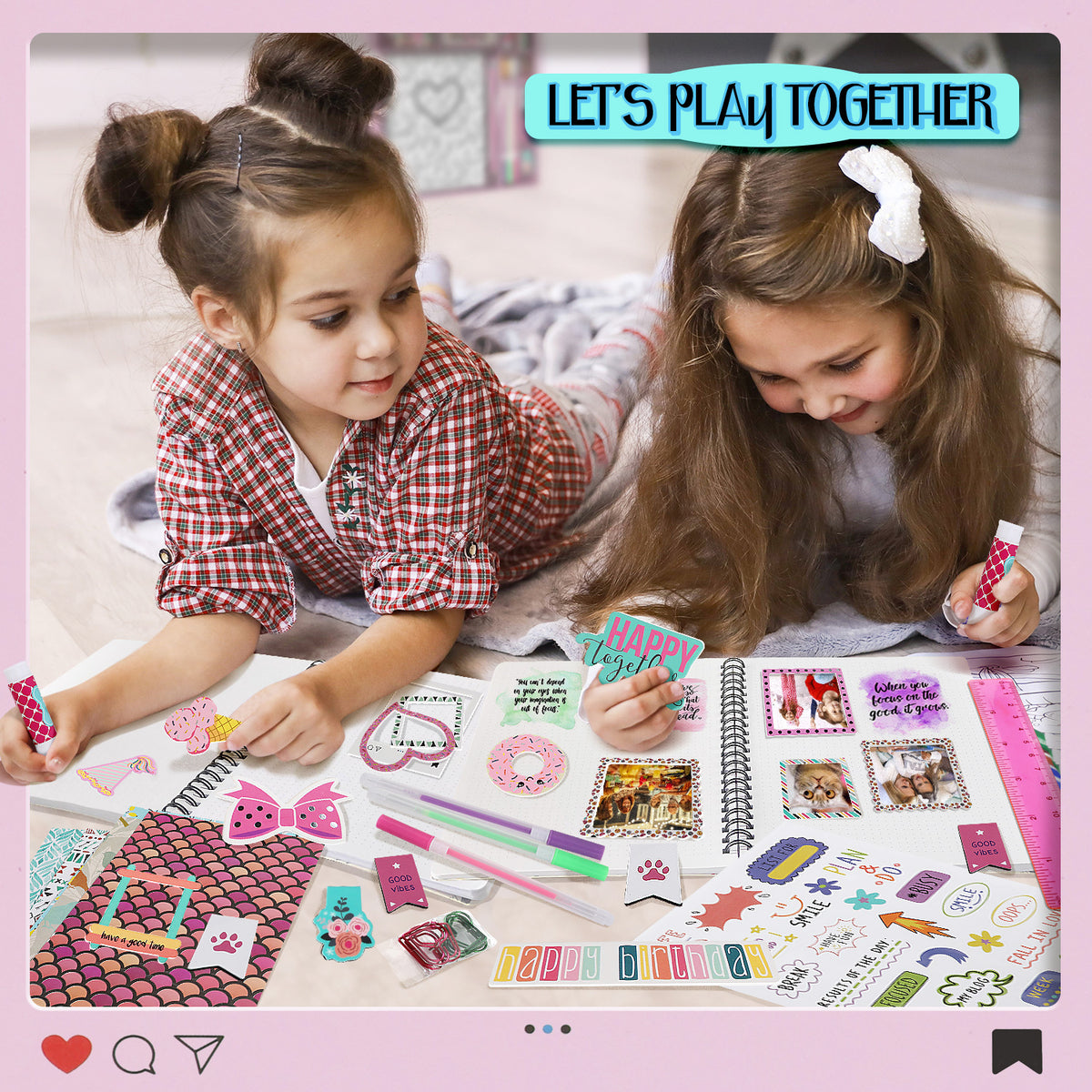 Piano Potato DIY Journal Kit for Girls 8-14 - 130+ Piece Scrapbook Craft Set