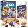 EDUMAN Geodes with Crystals Break Open 10 Premium Geode Kit - Geology Geode Crystal Science Kit - STEM Educational Toys Birthday Gifts for Boys and Girls