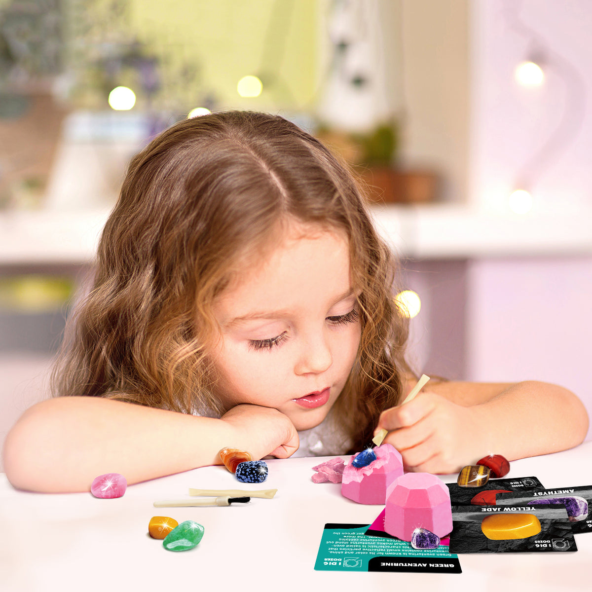 Gamerside Gemstones Dig Kit - 12 Real Gem Mining Blocks