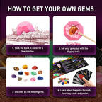 Gamerside Gemstones Dig Kit - 12 Real Gem Mining Blocks