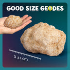 Piano Potato Break Open 4 Premium Geodes Kit with Goggles & Magnifying Glass