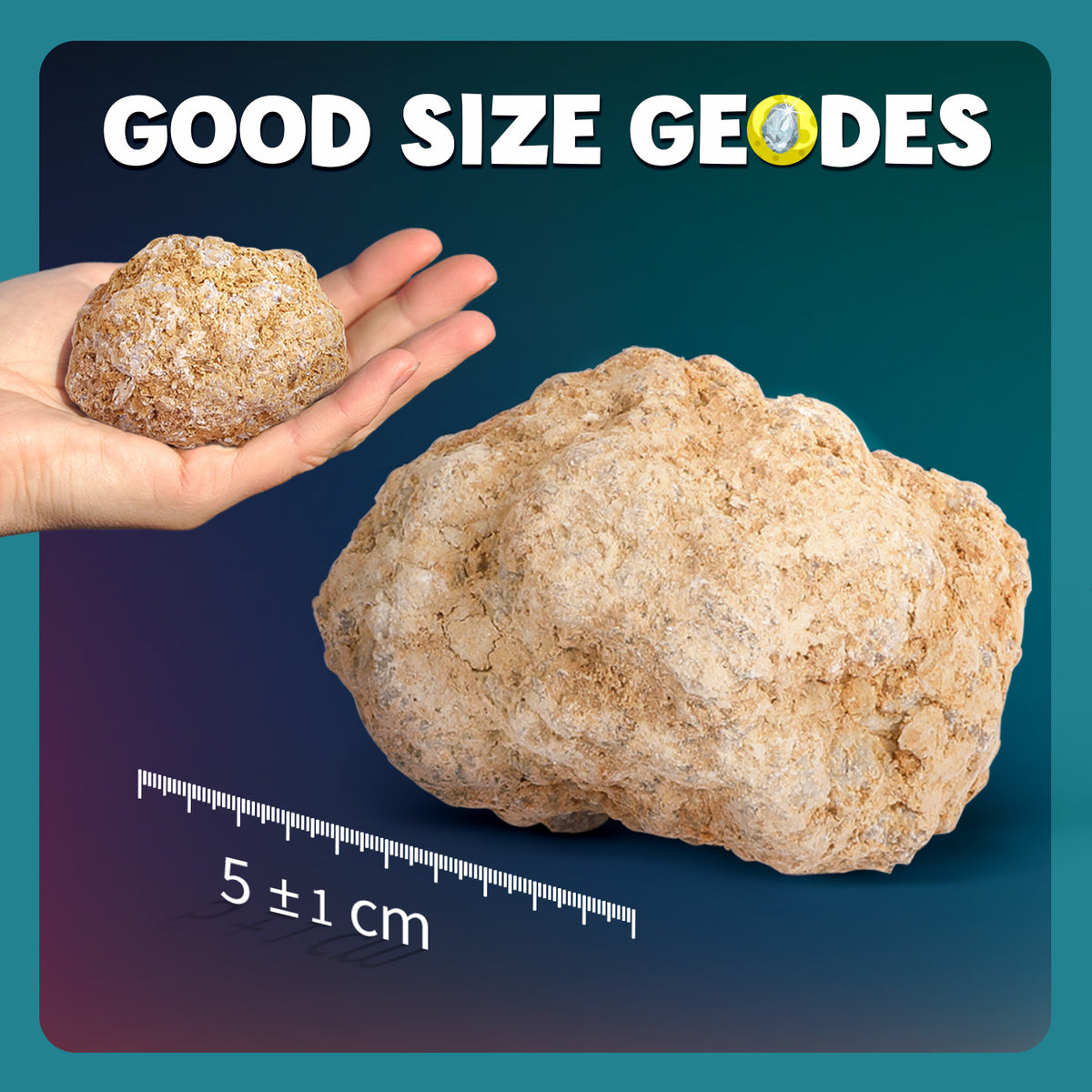 Piano Potato Break Open 4 Premium Geodes Kit with Goggles & Magnifying Glass