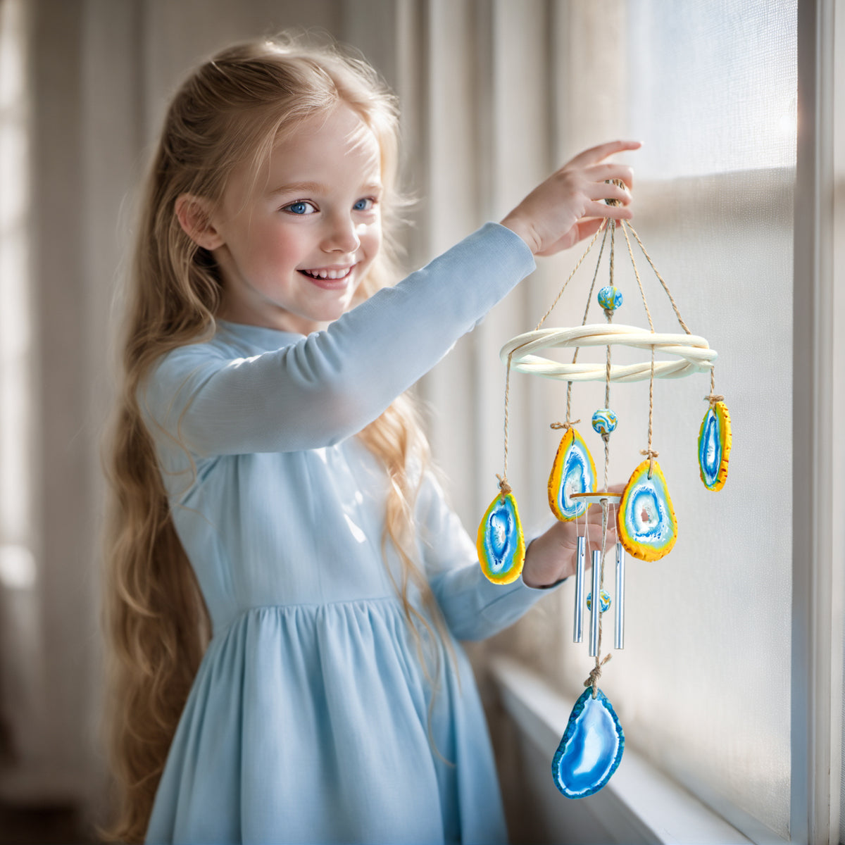HeidiWalker Clay Geode Wind Chime Craft Kit