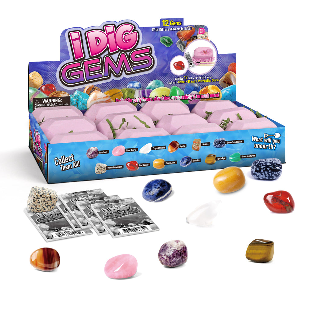 I Dig Gems – 12 Gemstone Dig Kits