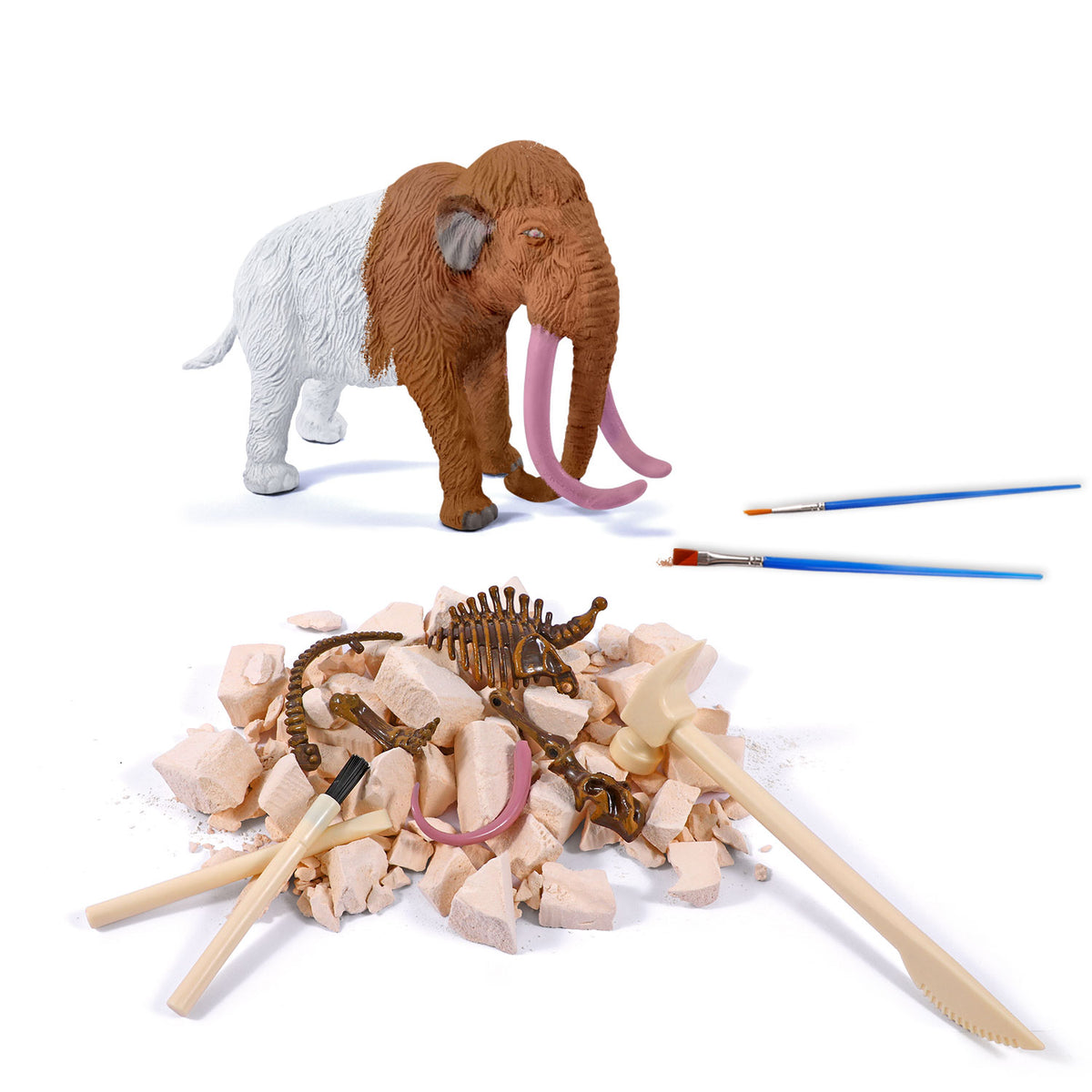 Piano Potato Mammoth Dig & Paint Kit – 2-in-1 Excavation Activity