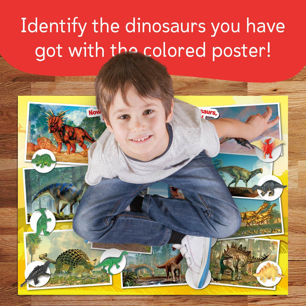Paint Your Own Dinosaurs Kit – 15 Dinosaur Figures & 12 Colors