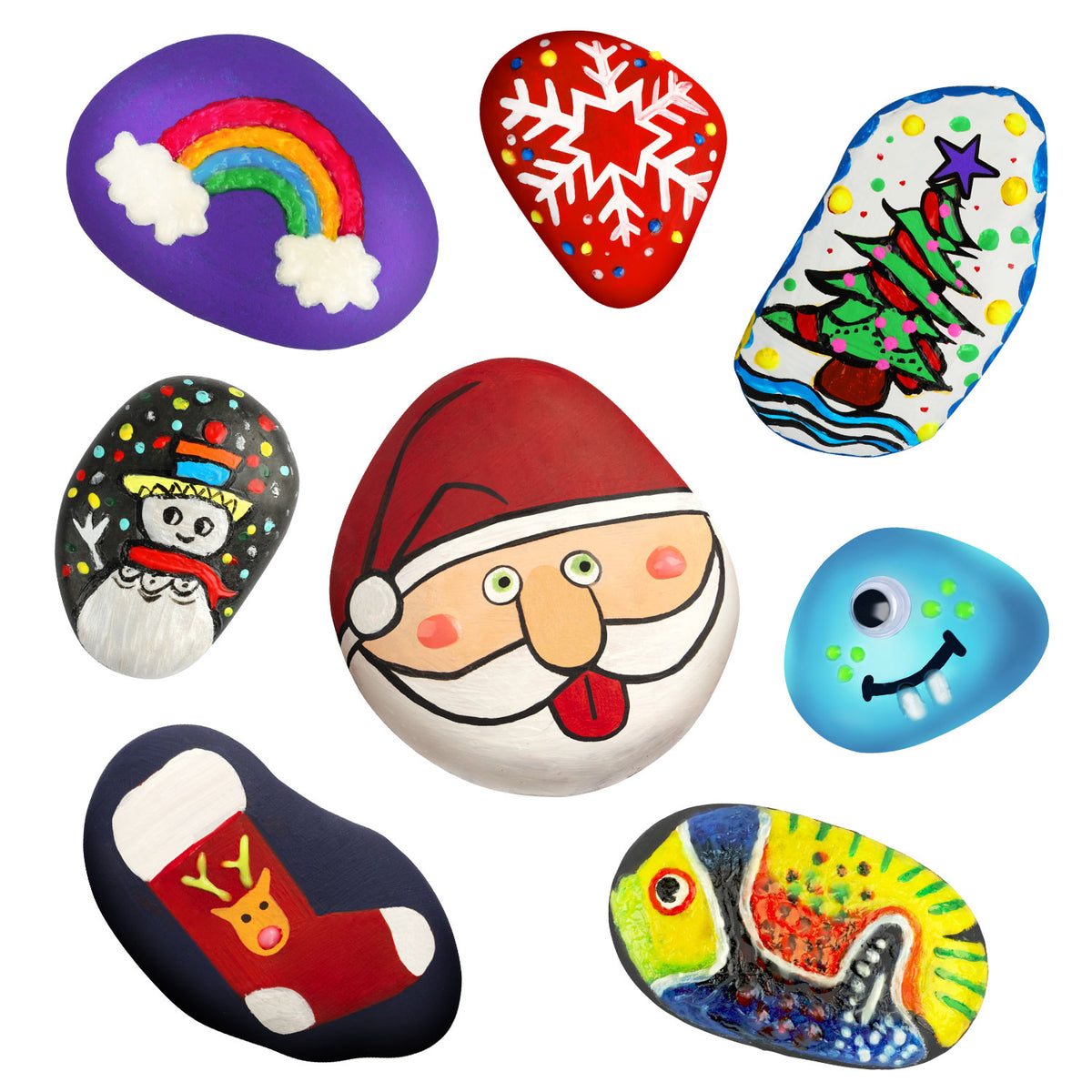 Glow-in-the-Dark Rock Painting Kit – 12 Paints & 3D Glow Colors