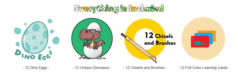 Dinosaur Egg Dig Kit – 12 Eggs with Dinosaur Figures