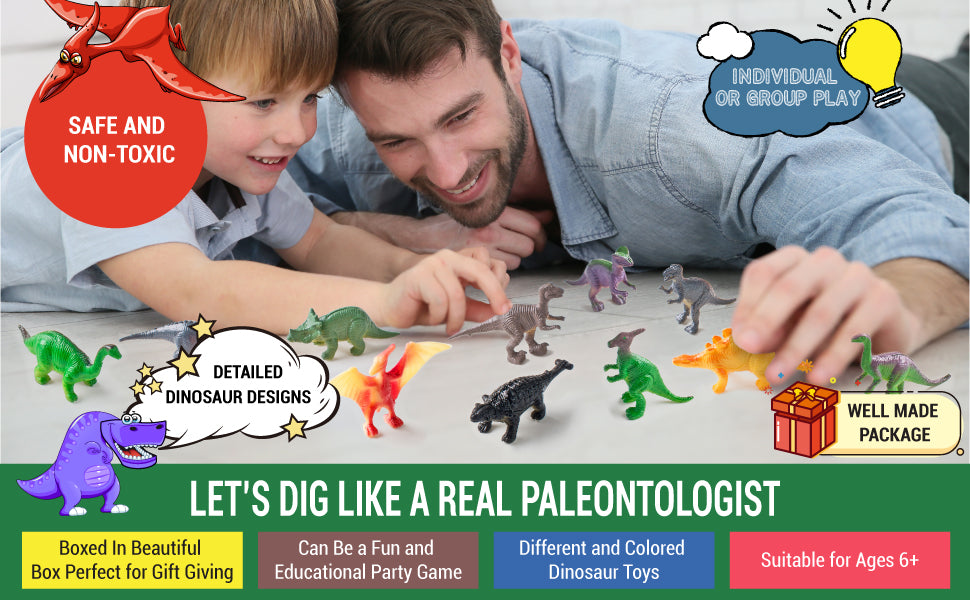 Dinosaur Egg Dig Kit – 12 Eggs with Dinosaur Figures