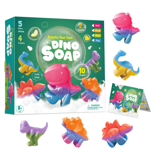 STEM Bundle, Break Open Geodes & Dino Soap Making Kit, Kids Science Craft Gift Ages 8+