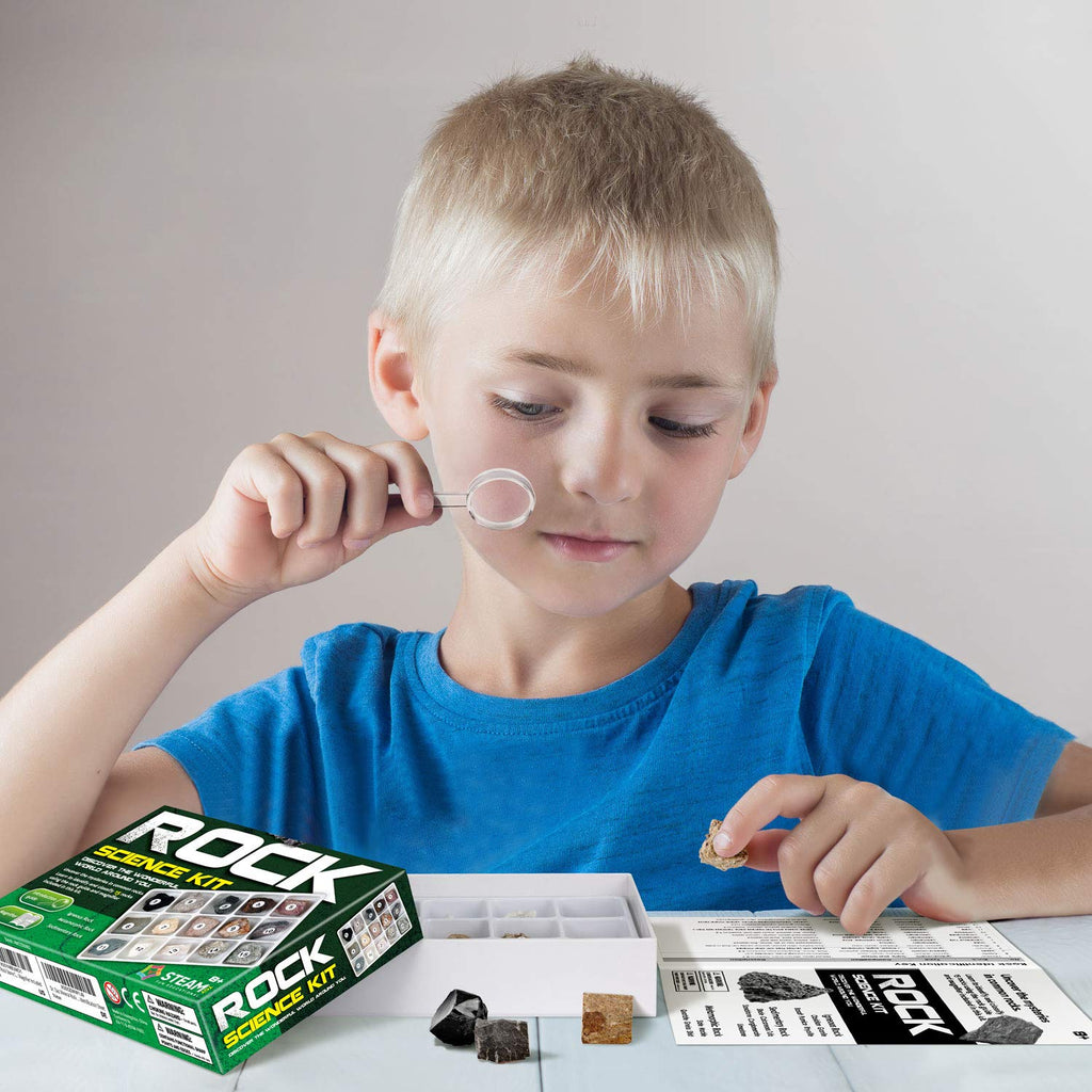 Piano Potato Rock and Mineral Kit 15 PCS with Box, STEM Geology for Kids