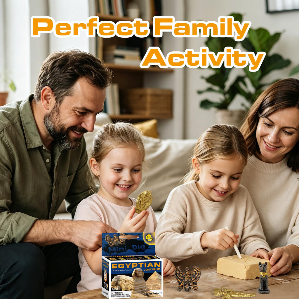 Egyptian Mummy Dig Kit 6 Styles, Archaeology STEM Toy, Girls&Boys Gift 8-12