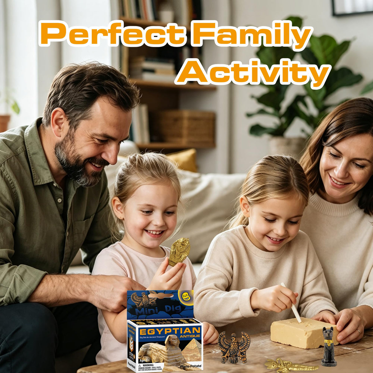 Egyptian Mummy Dig Kit 6 Styles, Archaeology STEM Toy, Girls&Boys Gift 8-12