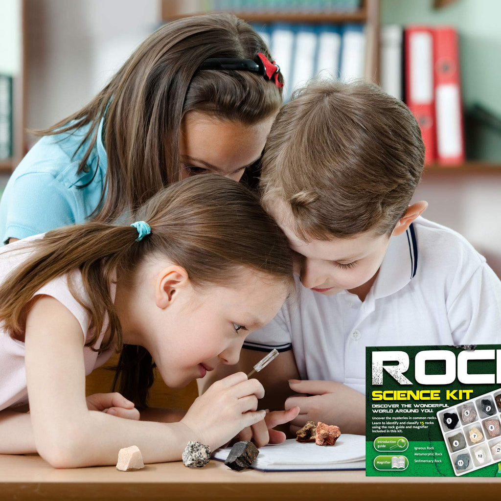 Piano Potato Rock and Mineral Kit 15 PCS with Box, STEM Geology for Kids
