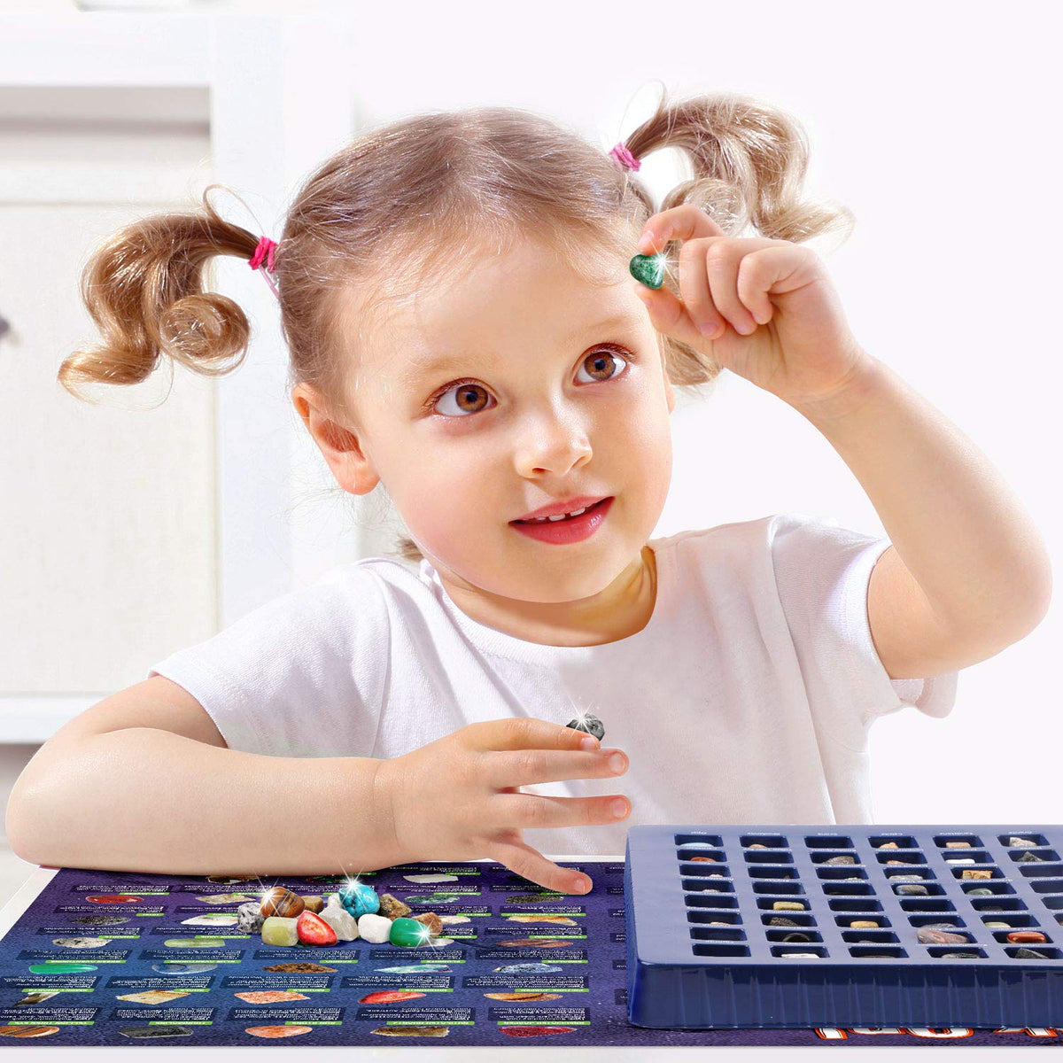 Rock Collection 48PCS, Natural Crystals & Gemstones, STEM Toy